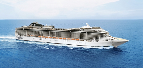 MSC Splendida at sea